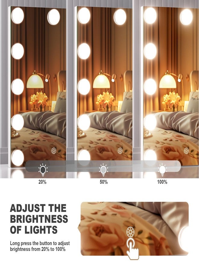 Hasipu مرآة زينة هاسيبُو بإضاءة، مرآة هوليوود 9.8 بوصة × 13.8 بوصة، مرآة مكياج مزودة بـ 9 مصابيح قابلة للتعتيم، تعمل باللمس الذكي، 3 ألوان قابلة للتعتيم، دوران 360 درجة، لون أبيض - Image 3